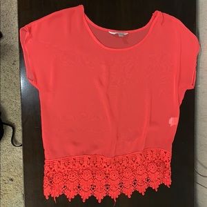 See through crop top. Never worn